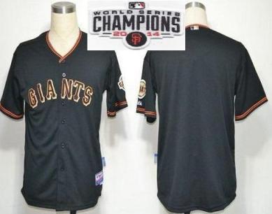 San Francisco Giants Blank Black 2014 World Series Champions Patch Stitched MLB Baseball Jersey
