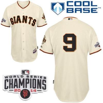 San Francisco Giants #9 Brandon Belt Cream Stitched Cool Base Baseball Jersey W 2014 World Series Champions Patch San Francisco Giants #9 Brandon Belt Cream Stitched Cool Base Baseball Jersey W 2014 World Series Champions Patch