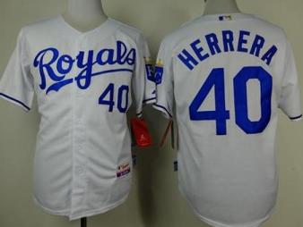 Kansas City Royals #40 Kelvin Herrera White Cool Base Stitched Baseball Jersey