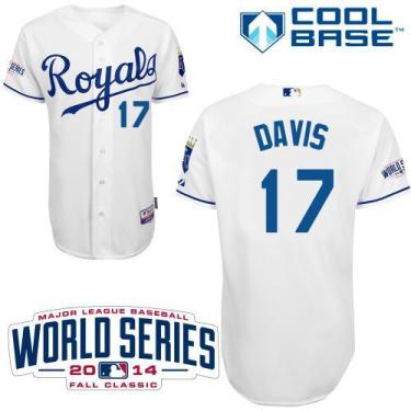 Kansas City Royals #17 Wade Davis White Cool Base Stitched Baseball Jersey W 2014 World Series Patch Kansas City Royals #17 Wade Davis White Cool Base Stitched Baseball Jersey W 2014 World Series Patch