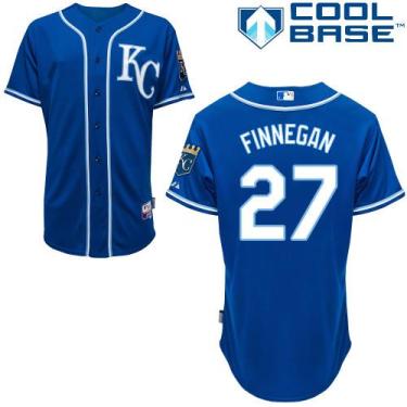 Kansas City Royals #27 Brandon Finnegan Blue Cool Base Stitched Baseball Jersey