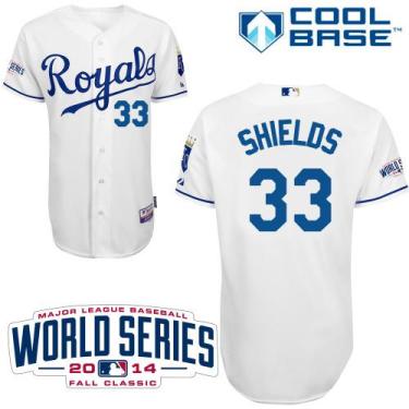 Kansas City Royals #33 James Shields White Cool Base Stitched Baseball Jersey W 2014 World Series Patch Kansas City Royals #33 James Shields White Cool Base Stitched Baseball Jersey W 2014 World Series Patch