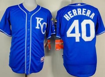 Kansas City Royals #40 Kelvin Herrera Blue Cool Base Stitched Baseball Jersey