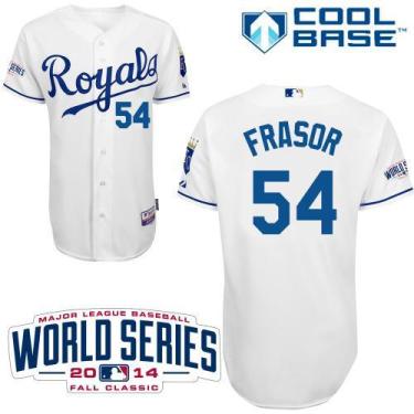 Kansas City Royals #54 Jason Frasor White Cool Base Stitched Baseball Jersey W 2014 World Series Patch Kansas City Royals #54 Jason Frasor White Cool Base Stitched Baseball Jersey W 2014 World Series Patch