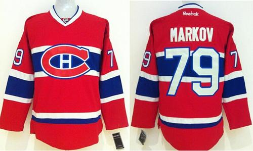 Montreal Canadiens #79 Andrei Markov Red Stitched NHL Jersey