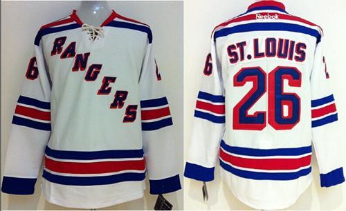 New York Rangers 26 Martin St.Louis White Stitched NHL Jersey