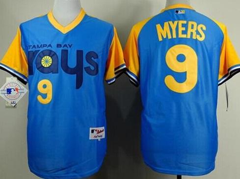 Tampa Bay Rays #9 Wil Myers Light Blue 1988 Turn Back The Clcok Stitched Baseball Jersey