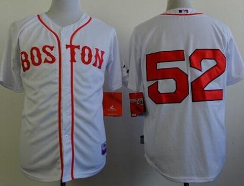 Boston Red Sox #52 Yoenis Cespedes White Cool Base Stitched Baseball Jersey