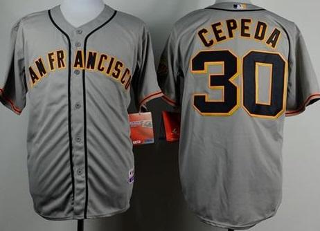 San Francisco Giants #30 Orlando Cepeda Grey Road Cool Base Stitched Baseball Jersey San Francisco Giants #30 Orlando Cepeda Grey Road Cool Base Stitched Baseball Jersey