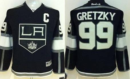 Youth Los Angeles Kings 99 Wayne Gretzky Black Home Stitched NHL Jersey