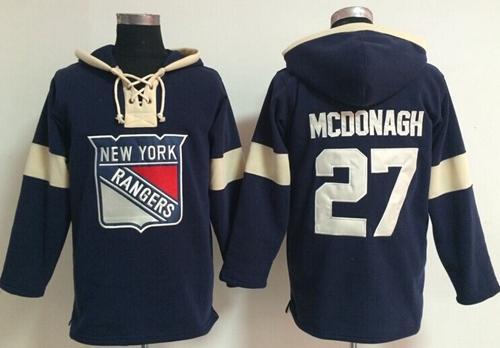 New York Rangers 27 Ryan McDonagh Navy Blue Pullover NHL Hoodie New York Rangers 27 Ryan McDonagh Navy Blue Pullover NHL Hoodie
