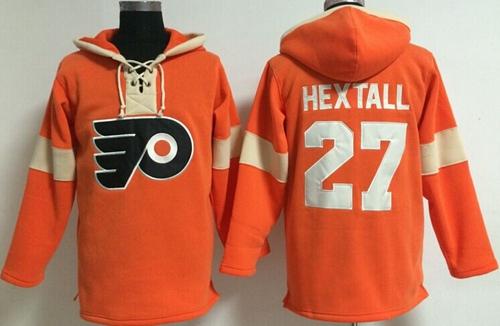 Philadelphia Flyers 27 Ron Hextall Orange Pullover NHL Hoodie Philadelphia Flyers 27 Ron Hextall Orange Pullover NHL Hoodie