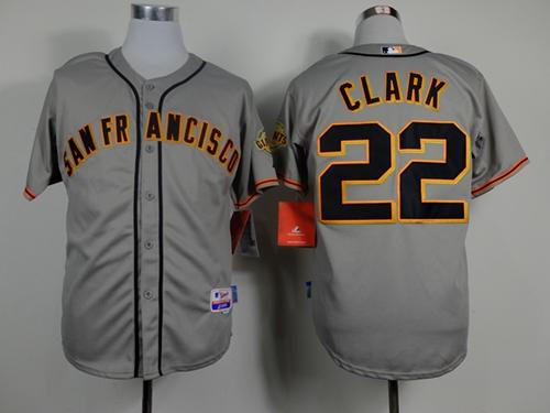 San Francisco Giants #22 Will Clark Grey Road Cool Base Stitched Baseball Jersey