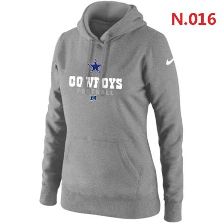 Dallas cowboys Women's Nike Critical Victory Pullover Hoodie Light grey
