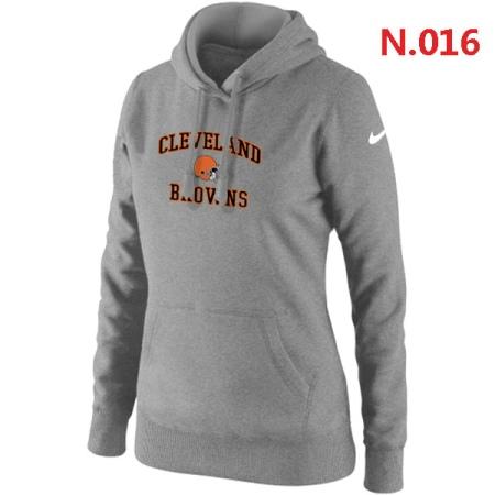 Cleveland Browns Women's Nike Heart & Soul Pullover Hoodie Light grey