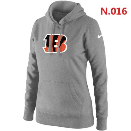 Cincinnati Bengals Women's Nike Club Rewind Pullover Hoodie ?C Light grey
