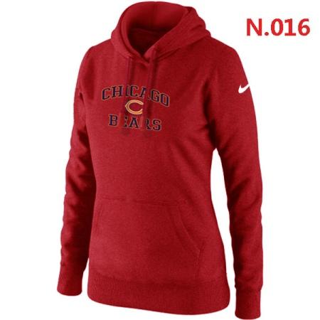 Chicago Bears Women's Nike Heart & Soul Pullover Hoodie Red