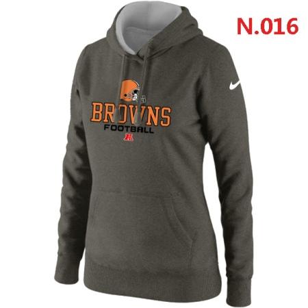 Cleveland Browns Women's Nike Critical Victory Pullover Hoodie Dark grey