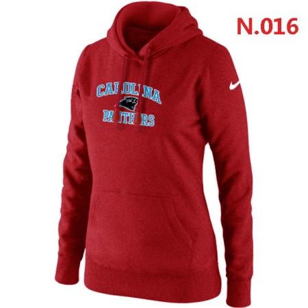 Carolina Panthers Women's Nike Heart & Soul Pullover Hoodie Red