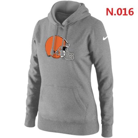 Cleveland Browns Women's Nike Club Rewind Pullover Hoodie ?C Light grey