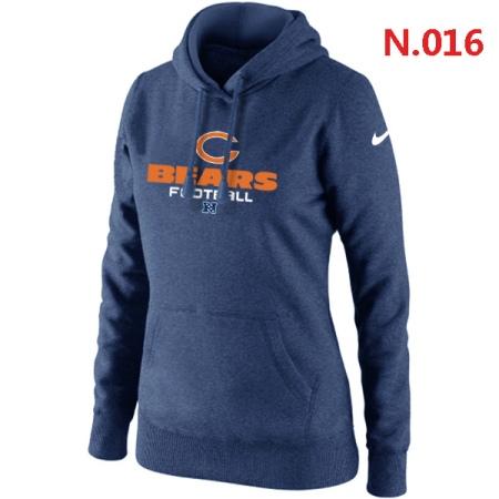 Chicago Bears Women's Nike Critical Victory Pullover Hoodie Dark blue