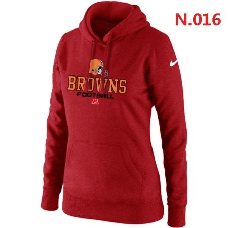 Cleveland Browns Women's Nike Critical Victory Pullover Hoodie Red
