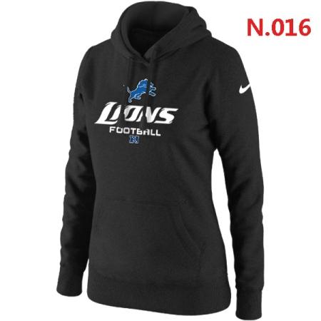 Detroit Lions Women's Nike Critical Victory Pullover Hoodie Black