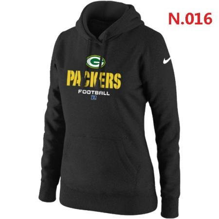 Green Bay Packers Women's Nike Critical Victory Pullover Hoodie Black