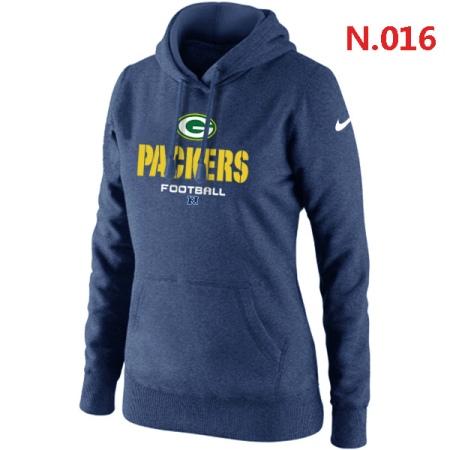 Green Bay Packers Women's Nike Critical Victory Pullover Hoodie Dark blue
