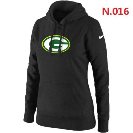 Green Bay Packers Women's Nike Club Rewind Pullover Hoodie ?C Black