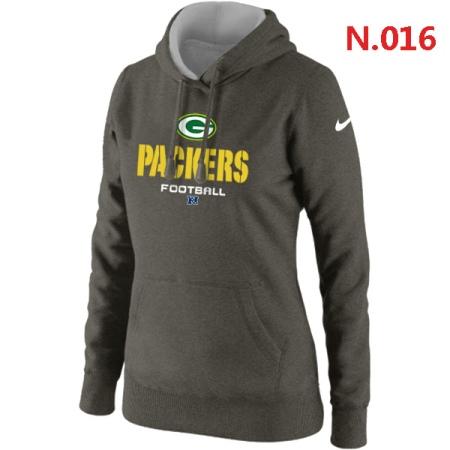 Green Bay Packers Women's Nike Critical Victory Pullover Hoodie Dark grey