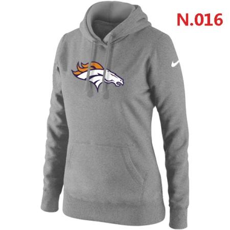 Denver Broncos Women's Nike Club Rewind Pullover Hoodie ?C Light grey