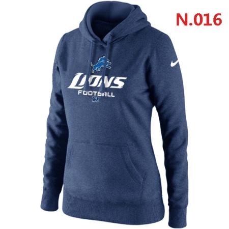 Detroit Lions Women's Nike Critical Victory Pullover Hoodie Dark blue