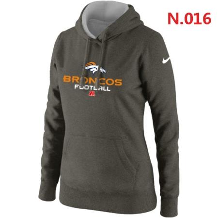 Denver Broncos Women's Nike Critical Victory Pullover Hoodie Dark grey