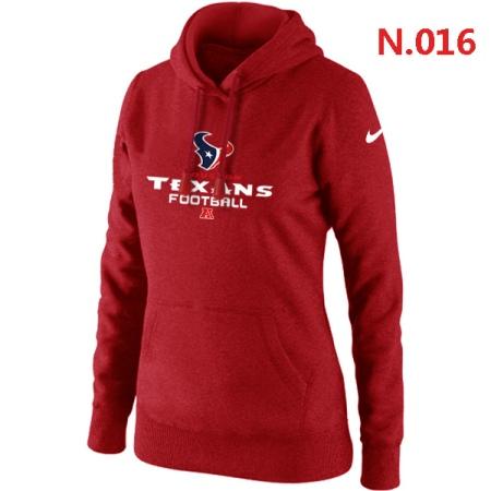 Houston Texans Women's Nike Critical Victory Pullover Hoodie Red