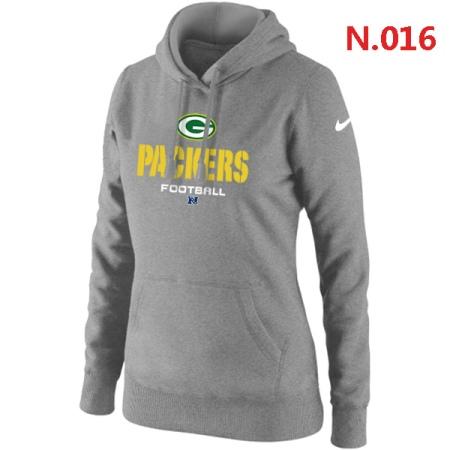 Green Bay Packers Women's Nike Critical Victory Pullover Hoodie Light grey