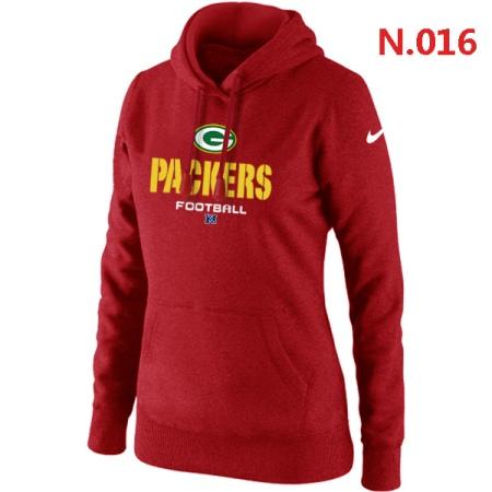 Green Bay Packers Women's Nike Critical Victory Pullover Hoodie Red