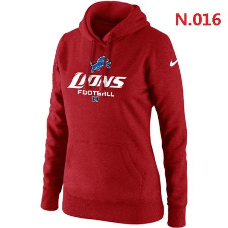 Detroit Lions Women's Nike Critical Victory Pullover Hoodie Red