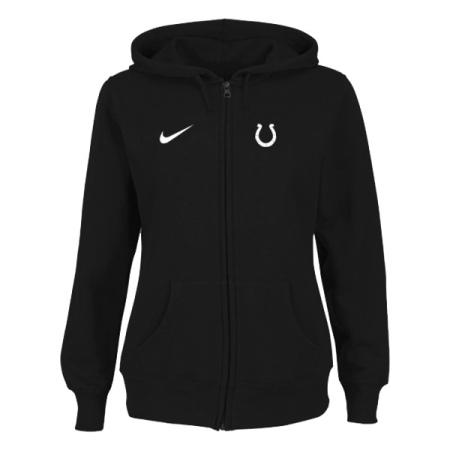 Indianapolis Colts Ladies Tailgater Full Zip Hoodie - Black