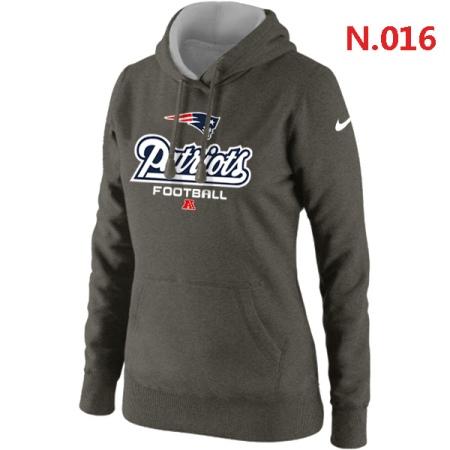 New England Patriots Women's Nike Critical Victory Pullover Hoodie Dark grey