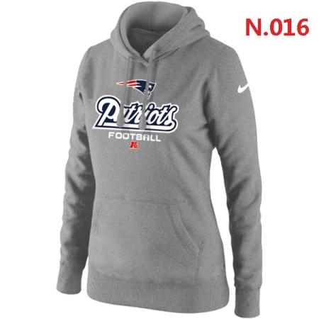 New England Patriots Women's Nike Critical Victory Pullover Hoodie Light grey