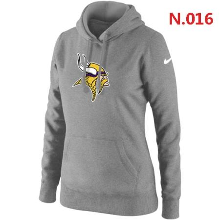 Minnesota Vikings Women's Nike Club Rewind Pullover Hoodie ?C Light grey