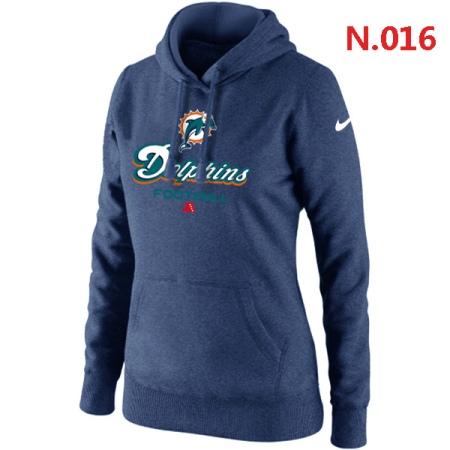 Miami Dolphins Women's Nike Critical Victory Pullover Hoodie Dark blue