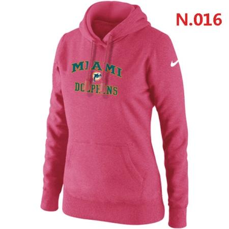 Miami Dolphins Women's Nike Heart & Soul Pullover Hoodie Pink