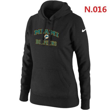 Miami Dolphins Women's Nike Heart & Soul Pullover Hoodie Black