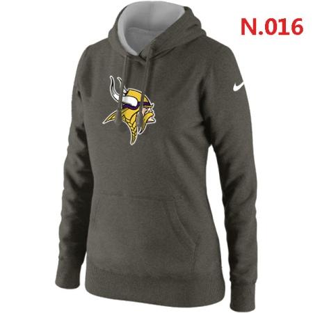 Minnesota Vikings Women's Nike Club Rewind Pullover Hoodie ?C Dark grey