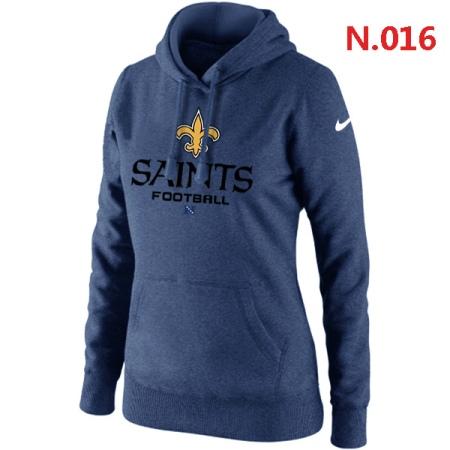 New Orleans Saints Women's Nike Critical Victory Pullover Hoodie Dark blue