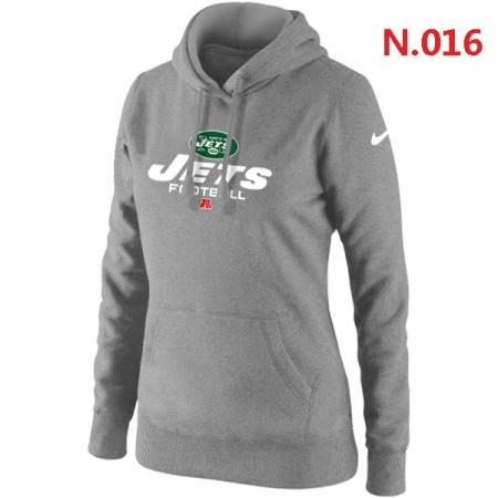 New York Jets Women's Nike Critical Victory Pullover Hoodie Light grey