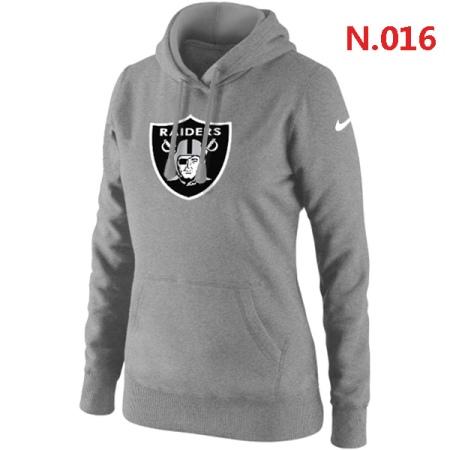 Oakland Raiders Women's Nike Club Rewind Pullover Hoodie ?C Light grey