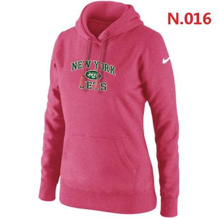 New York Jets Women's Nike Heart & Soul Pullover Hoodie Pink